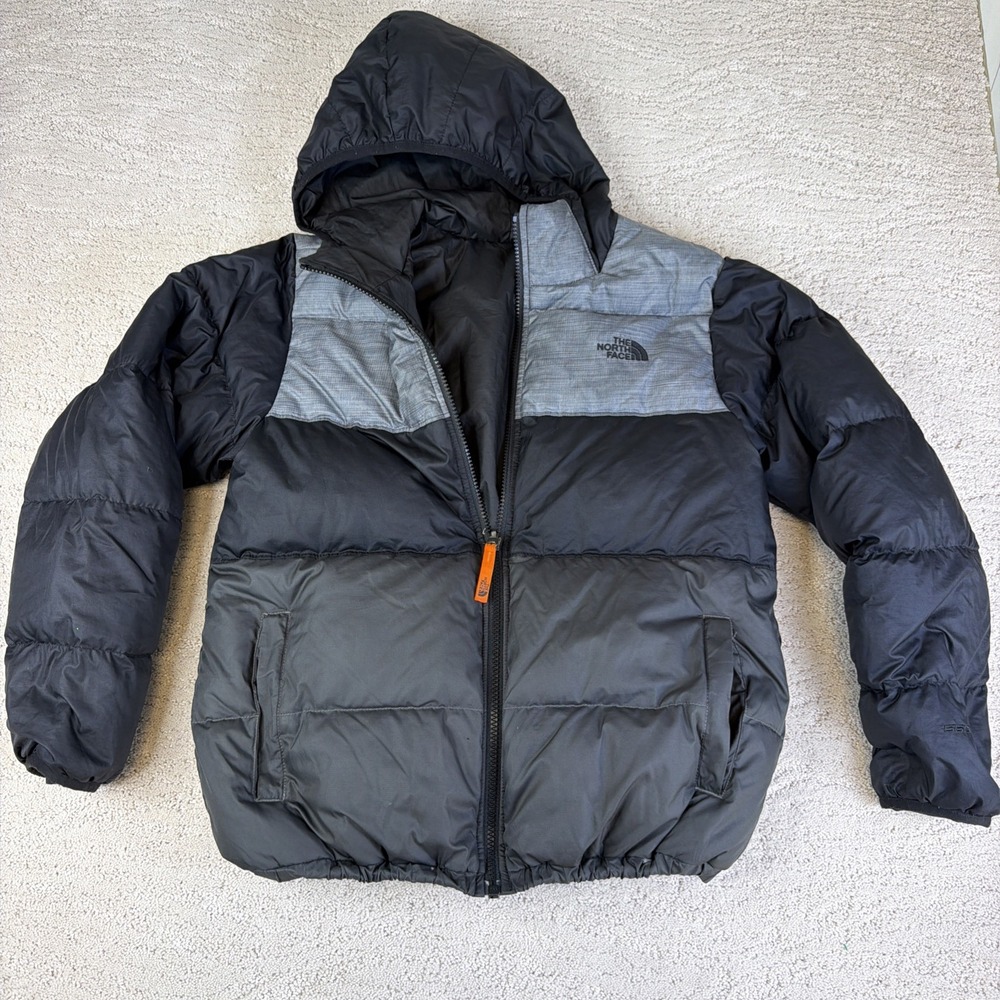 Boys The North Face Size Large Down Filled Reversible Winter Jacket Coat Puffer